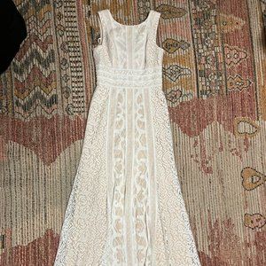 Long White BCBGMaxarzia Dress